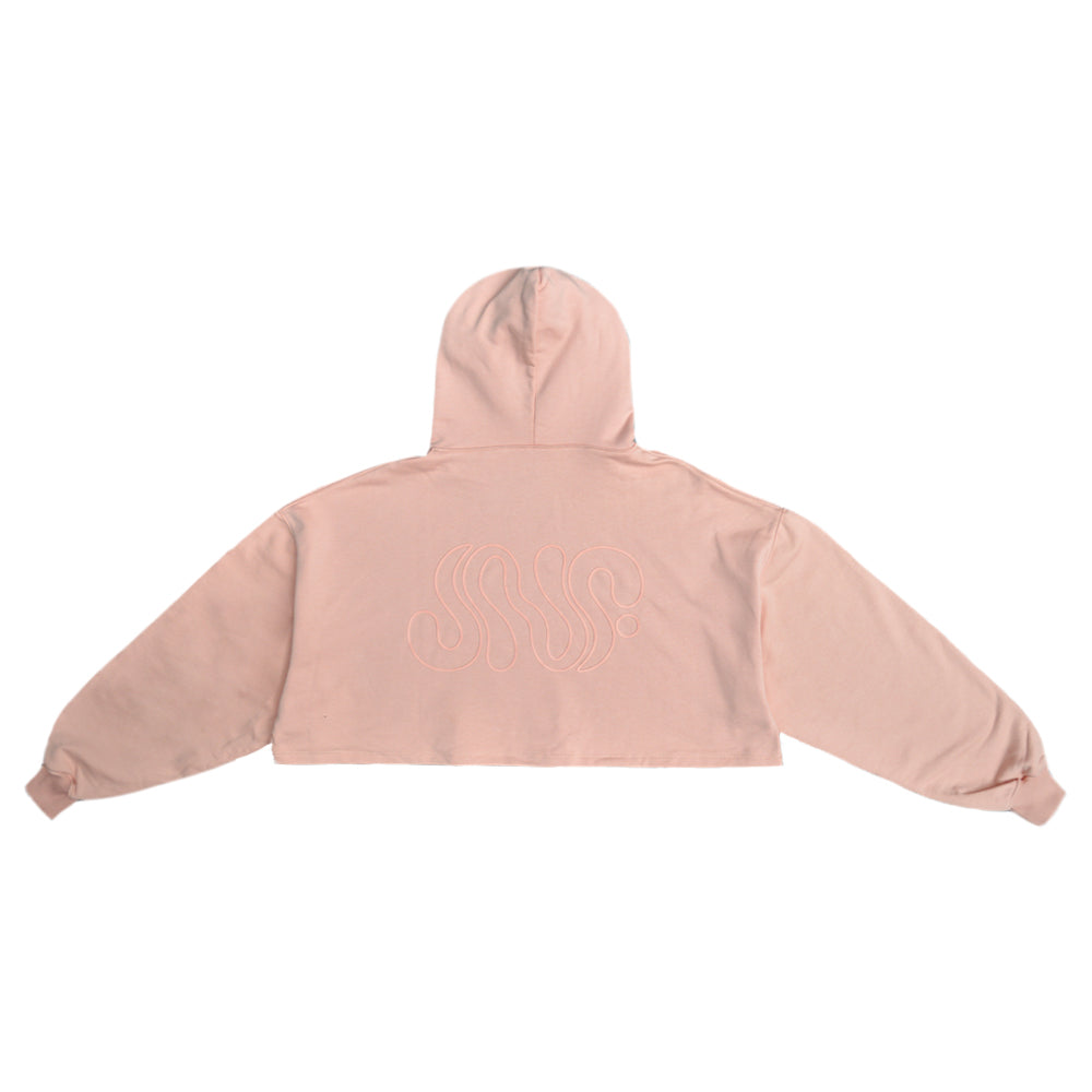 HOODIE BN4B CROPPED ROSADO