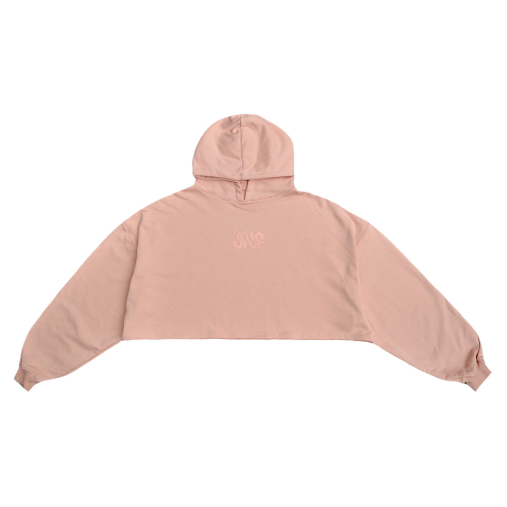 HOODIE BN4B CROPPED ROSADO