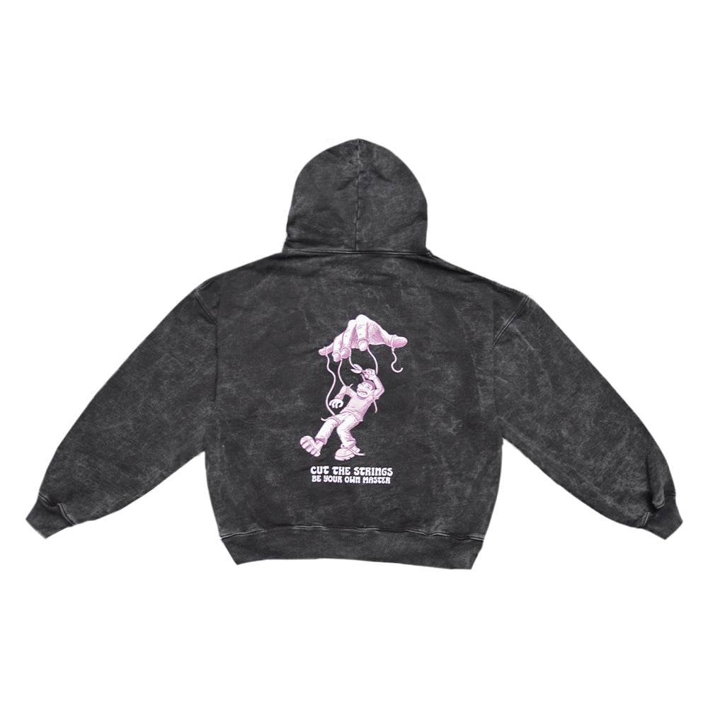 HOODIE MASTER NEGRO WASHED