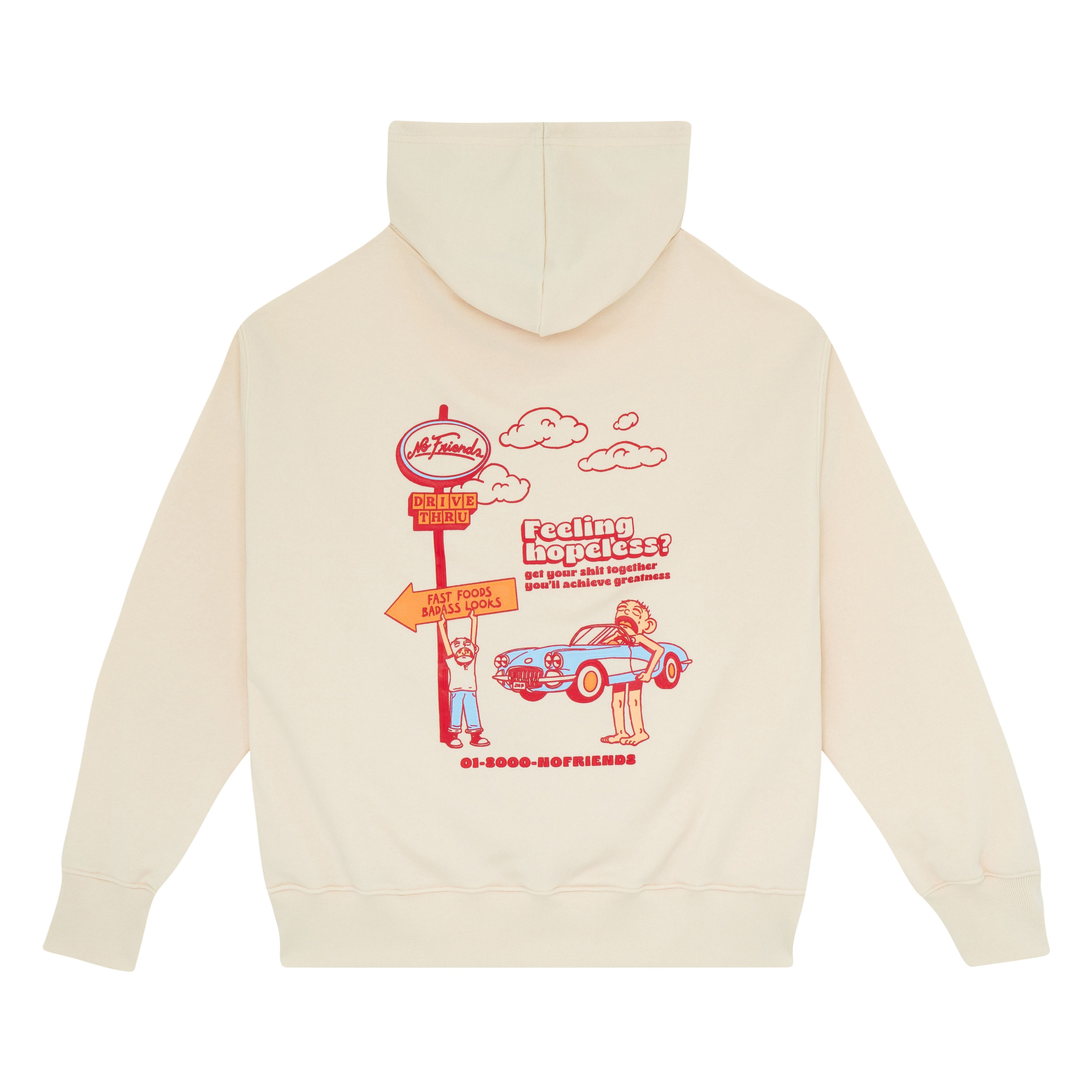 HOODIE DRIVE THRU MARFIL