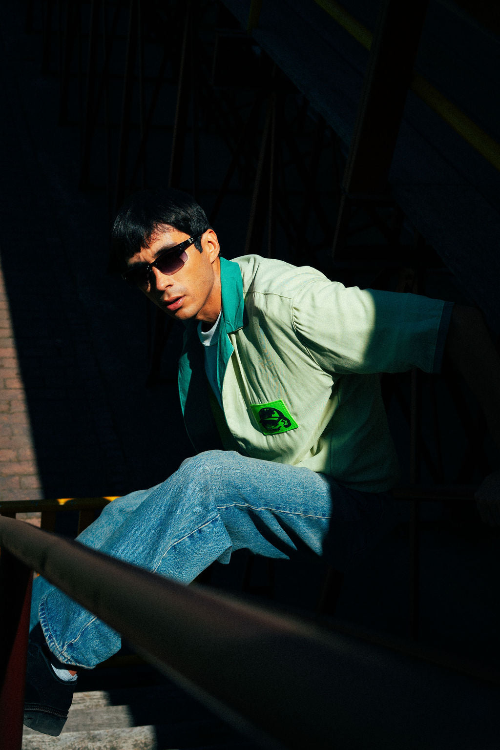 CAMISA BOTÓN SERVING VERDE