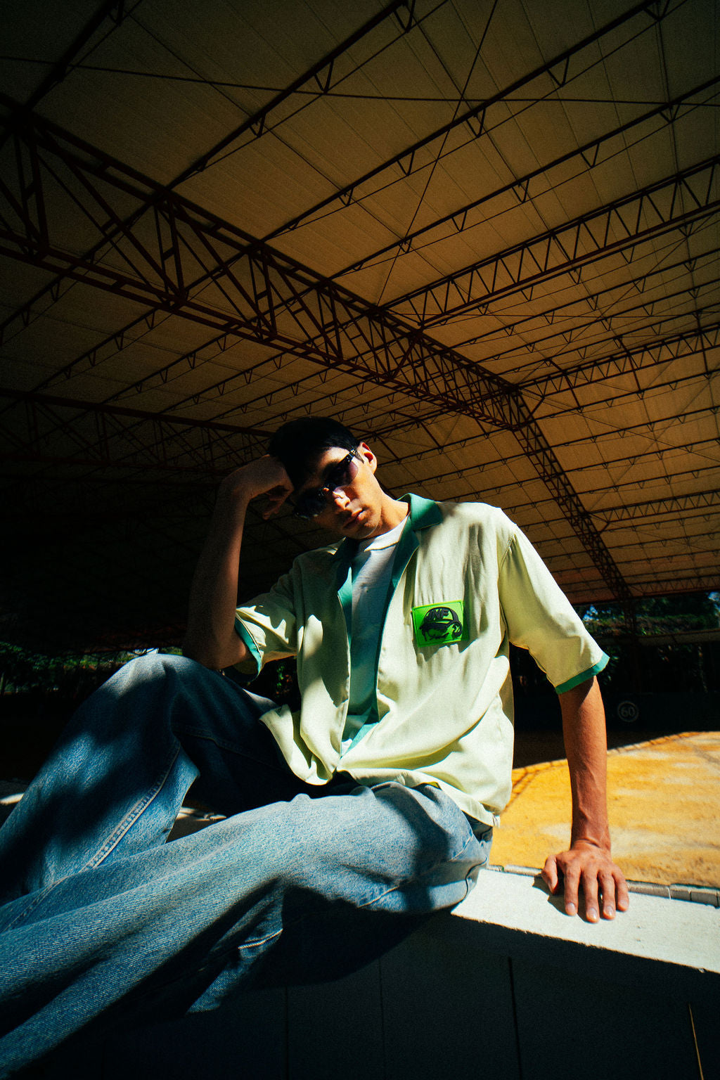 CAMISA BOTÓN SERVING VERDE