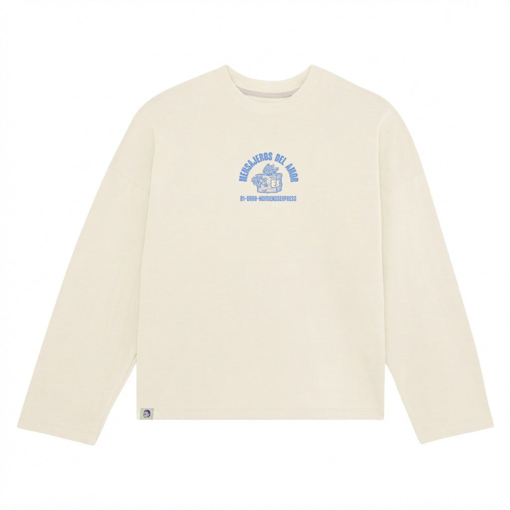 LONGSLEEVE MENSAJEROS CREMA (PREVENTA)